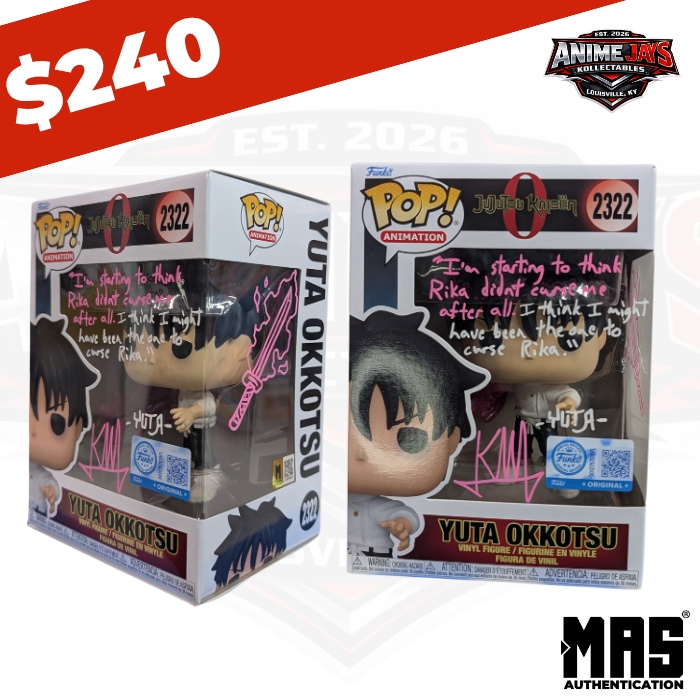 Jujutsu Kaisen 0 Yuta Okkotsu Funko Pop! Vinyl Figure #2322 Signed & Quoted By Kayleigh McKee #3