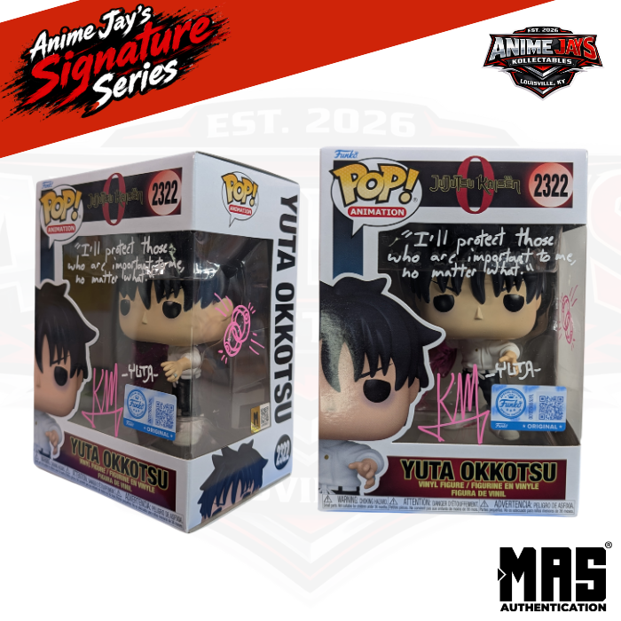 Jujutsu Kaisen 0 Yuta Okkotsu Funko Pop! Vinyl Figure #2322 Signed & Quoted By Kayleigh McKee #1