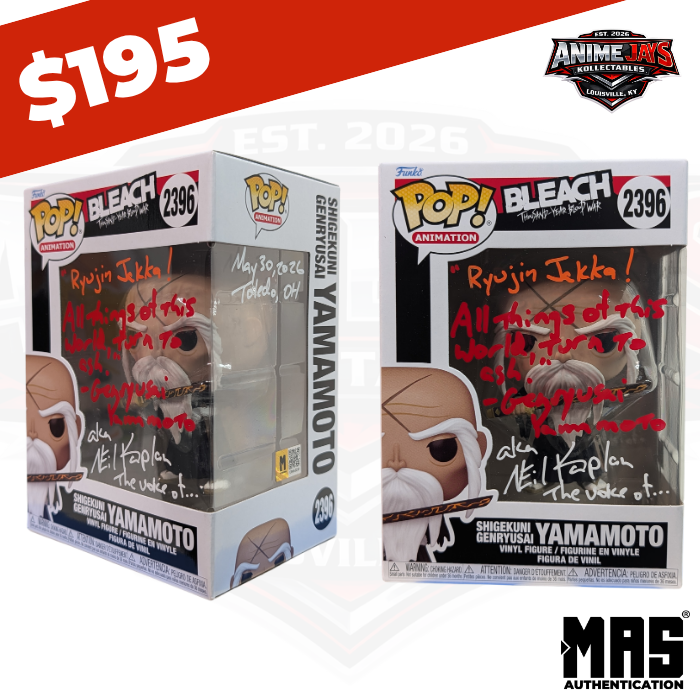 Bleach: Thousand-Year Blood War Shigekuni Genryusai Yamamoto Pop! Vinyl Figure #2396 Signed & Quoted By Neil Kaplan #1