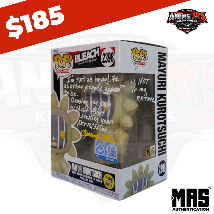 Bleach: Mayuri Kurotsuchi Funko Pop! Vinyl Figure #2398 GITD - Signed & Quoted By Terrence Stone #2