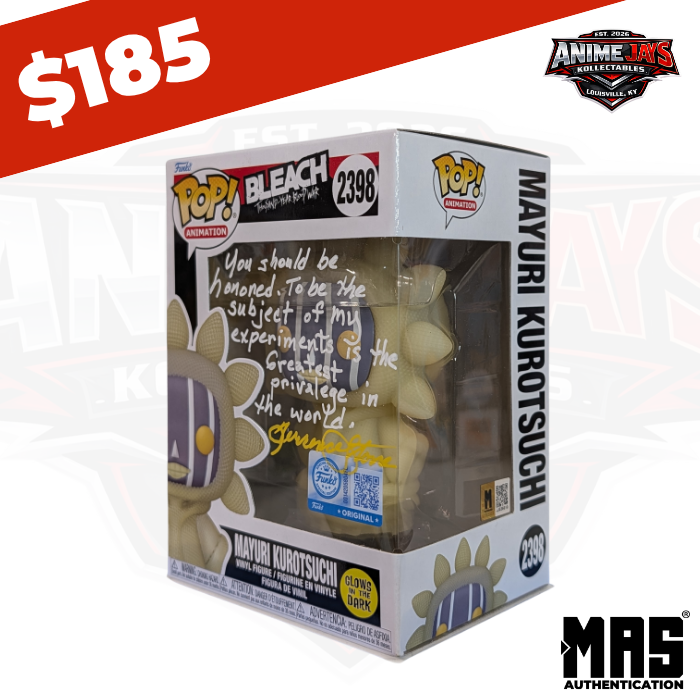Bleach: Mayuri Kurotsuchi Funko Pop! Vinyl Figure #2398 GITD - Signed & Quoted By Terrence Stone #1