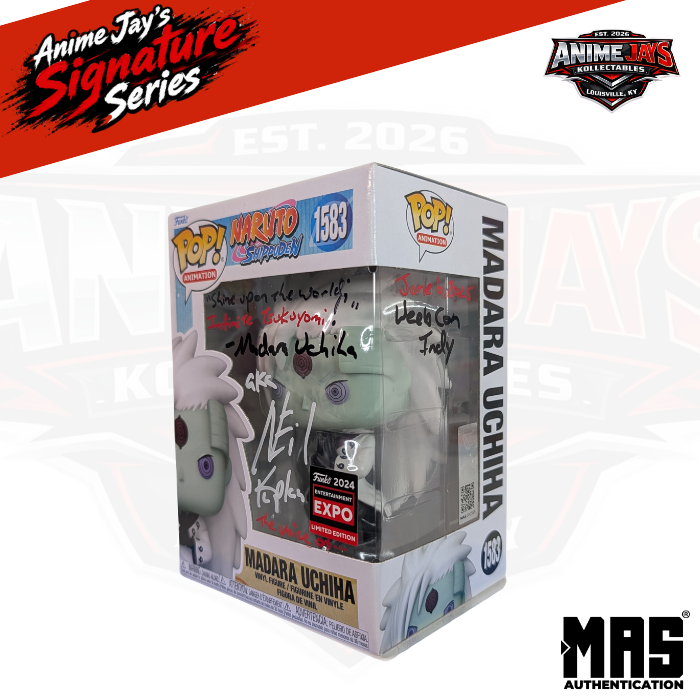 Naruto: Shippuden Madara Uchiha Funko Pop! Vinyl Figure #1583 Signed & Quoted By Neil Kaplan