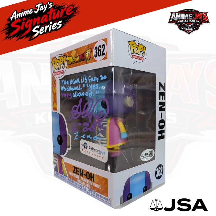 Dragon Ball Super: Zen-oh Funko Pop! #362 Signed & Quoted By Sarah Wiedenheft