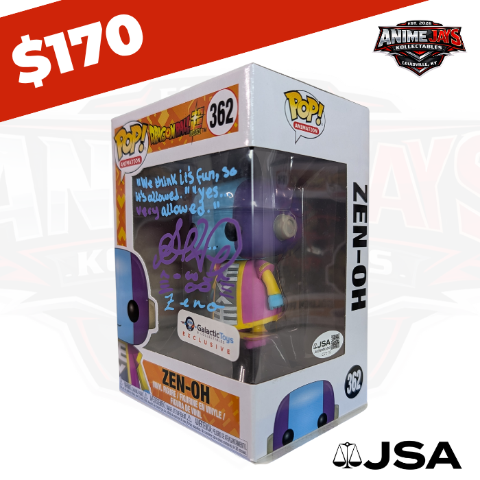 Dragon Ball Super: Zen-oh Funko Pop! #362 Signed & Quoted By Sarah Wiedenheft
