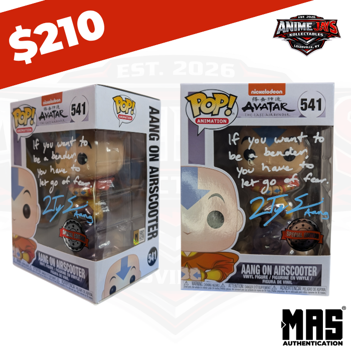 Avatar Last Airbender: Aang On Scooter Funko Pop! Vinyl Figure #541 Signed & Quoted By Zach Tyler Eisen