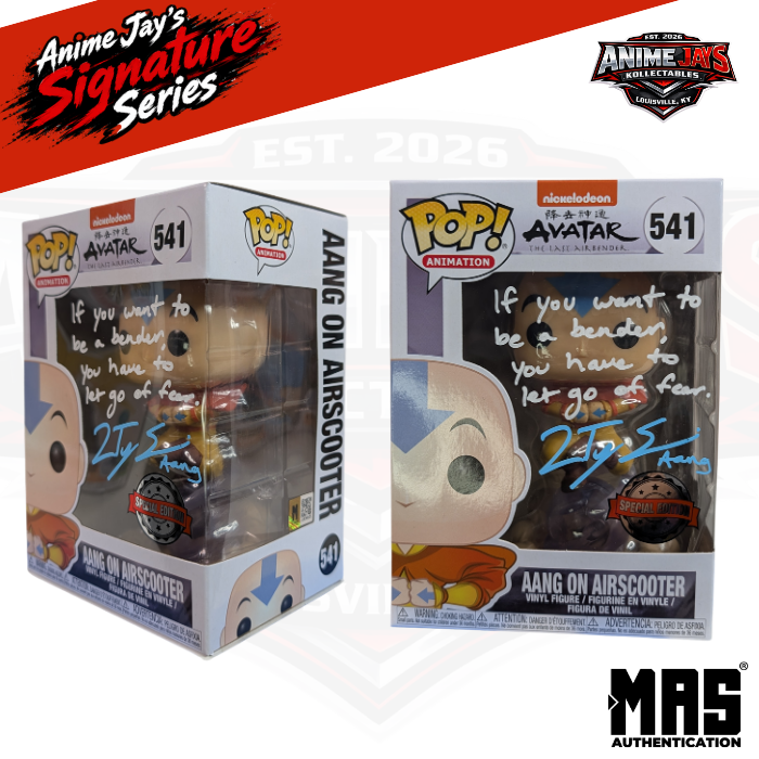 Avatar Last Airbender: Aang On Scooter Funko Pop! Vinyl Figure #541 Signed & Quoted By Zach Tyler Eisen