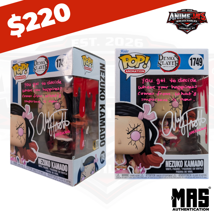 Demon Slayer Nezuko Kamado Pop! Vinyl Figure #1749 Signed & Quoted By Abby Trott #2