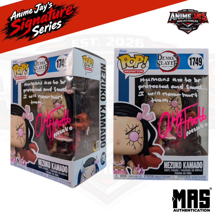 Demon Slayer Nezuko Kamado Pop! Vinyl Figure #1749 Signed & Quoted By Abby Trott #1