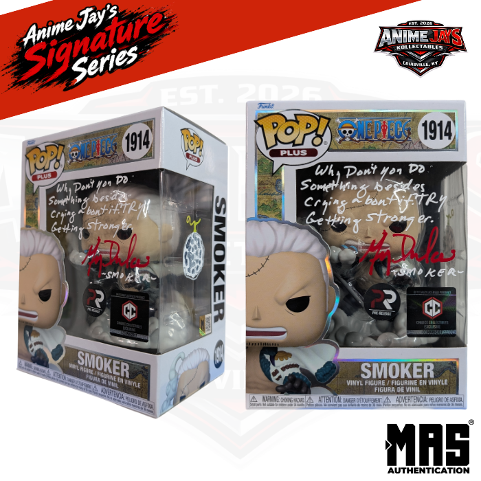 One Piece Smoker Funko Pop! Vinyl Figure #1914 PR - Signed By Greg Dulcie