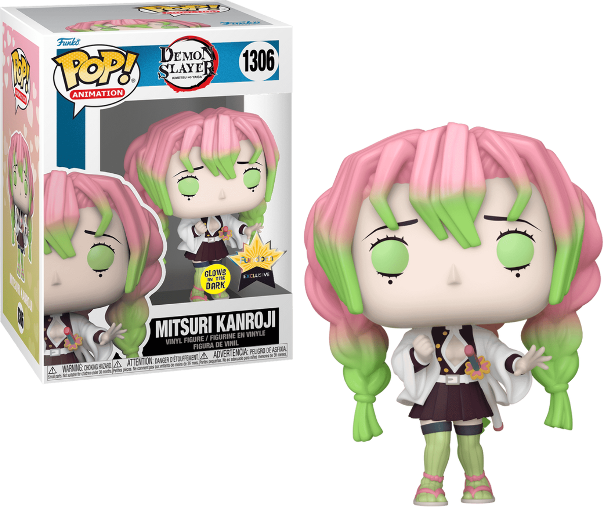 Demon Slayer: Kimetsu no Yaiba Mitsuri Kanroji Funko Pop! Vinyl Figure #1306 GITD - Fundom Exclusive