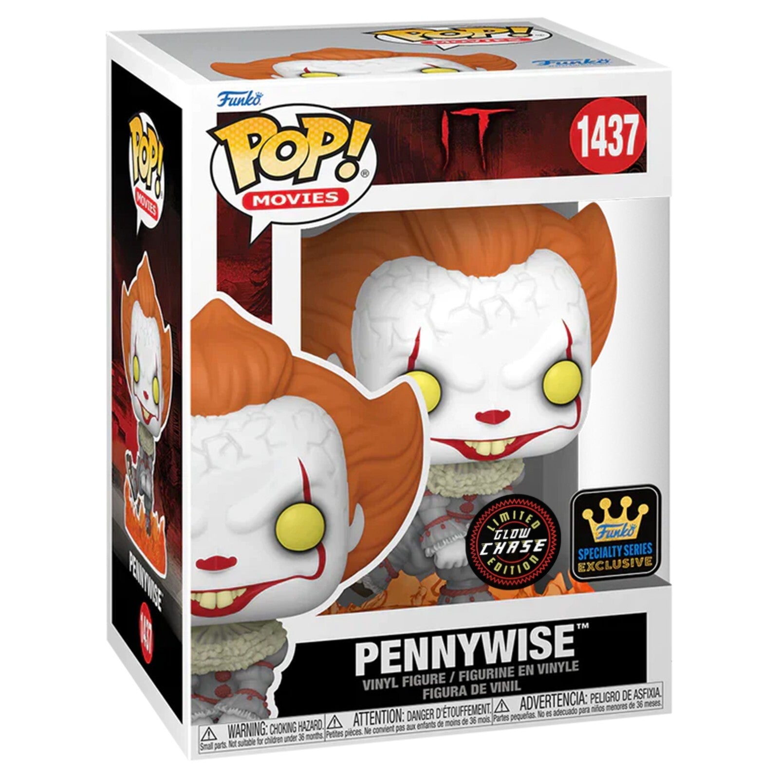 IT: Pennywise Funko Pop! Vinyl Figure #1437 Chase - Speciality Series