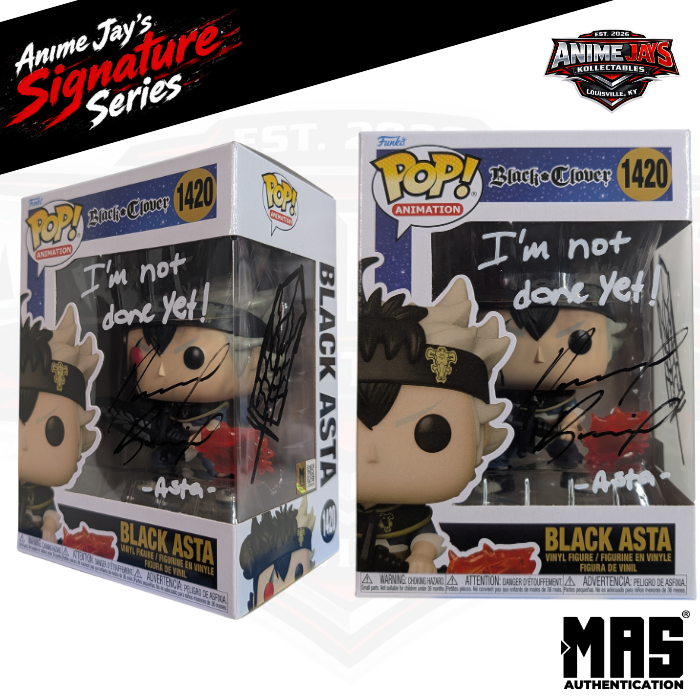 Black Clover Black Asta Funko Pop! Vinyl Figure #1420 - Signed & Quoted By Dallas Reid #1