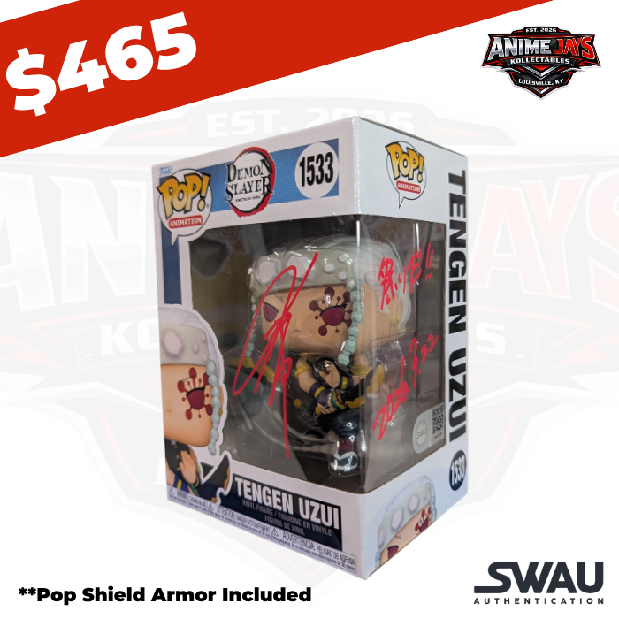 Demon Slayer: Kimetsu no Yaiba Tengen Uzui Funko Pop! Vinyl Figure #1533 Signed by Katsuyuki Konishi