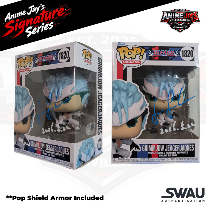 Bleach: Grimmjow Jeagerjaques Funko Pop! Vinyl Figure #1820 Signed by JVA Junichi Suwabe #1