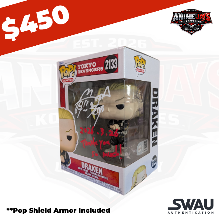 Tokyo Revengers Draken Funko Pop! Vinyl Figure #2133 Signed By Masaya Fukunish