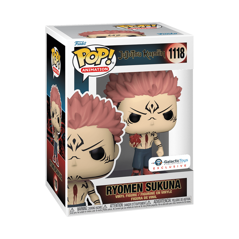 Jujutsu Kaisen Ryomen Sukuna Funko Pop! Vinyl Figure #1118 - Galatic Toys Exclusive