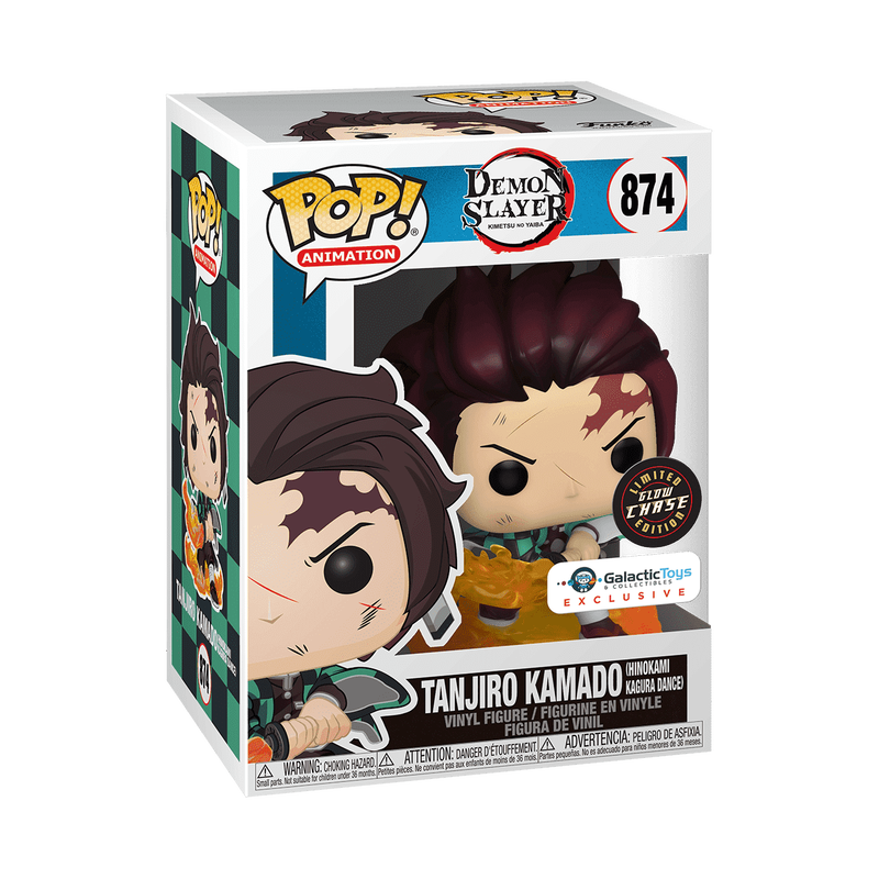 Demon Slayer: Kimetsu no Yaiba Tanjiro Kamado Funko Pop! Vinyl Figure #874 Chase - Galatic Toys Exclusive