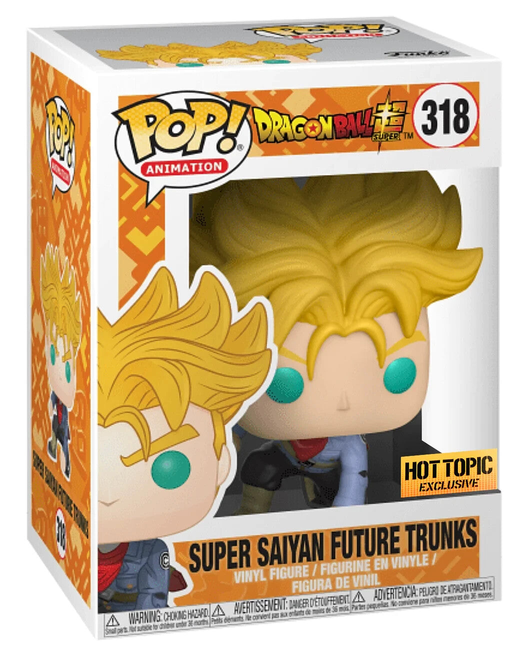 Dragon Ball Super: Super Saiyan Future Truncks Funko Pop! #318 - Hot Topic Excluisve