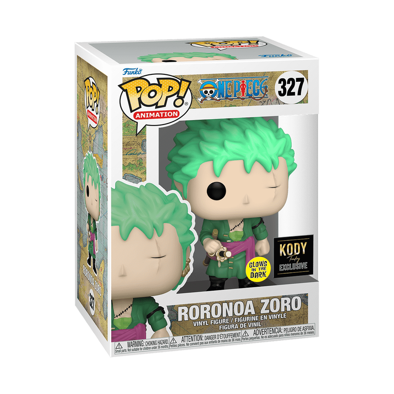 One Piece Roronoa Zoro Funko Pop! Vinyl Figure #327 GITD - Kody Excluisve
